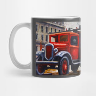 Vintage Red Truck Mug